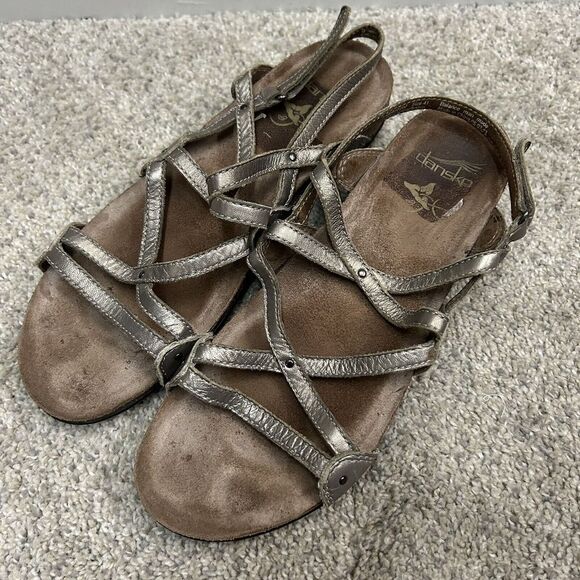 Dansko Shoes - Dansko Jovie Sandals Women's 10.5-11 US 41 EUR Brown‎ Metallic Slingback Flats